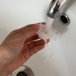 Wash with soap and water